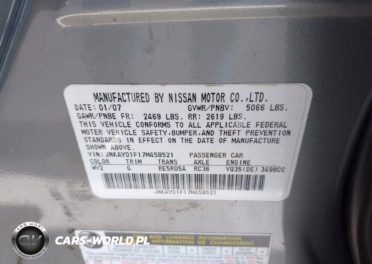 2007 Infiniti M35X VIN:JNKAY01F17M458521 - 9
