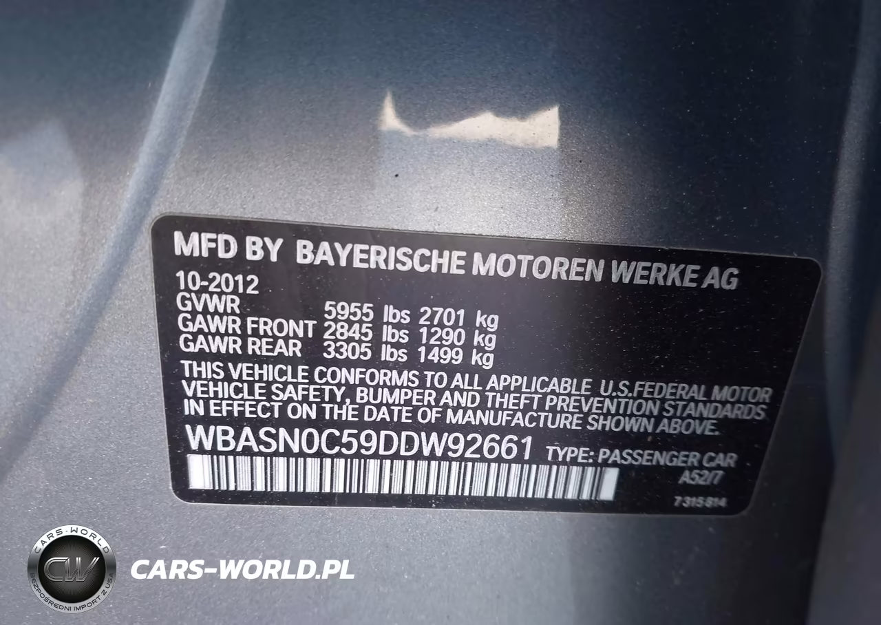 2013 BMW 550I Gran Turismo VIN:WBASN0C59DDW92661 - 9