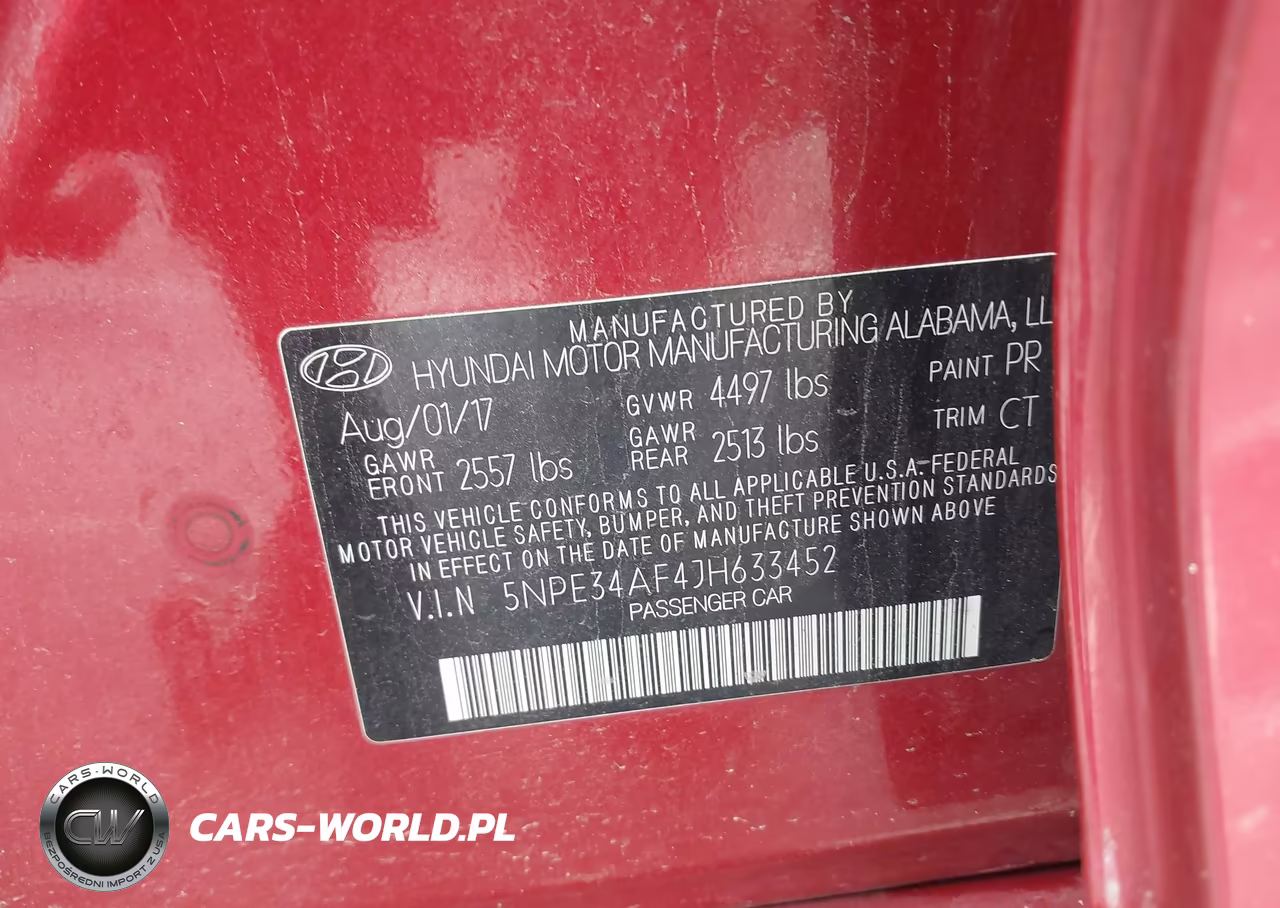 2018 Hyundai Sonata Sport VIN:5NPE34AF4JH633452 - 9