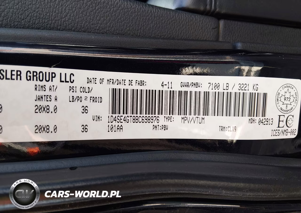 2011 Dodge Durango Crew Plus VIN:1D4SE4GT8BC698976 - 9