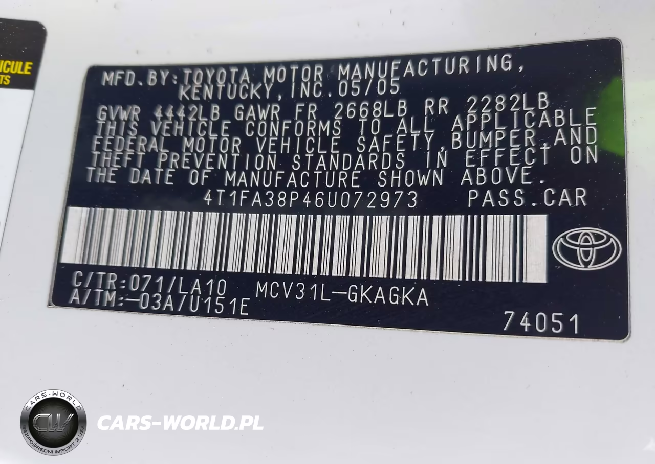 2006 Toyota Camry Solara Sle VIN:4T1FA38P46U072973 - 9