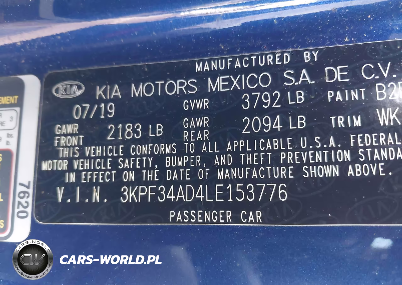 2020 Kia Forte Gt-Line VIN:3KPF34AD4LE153776 - 9
