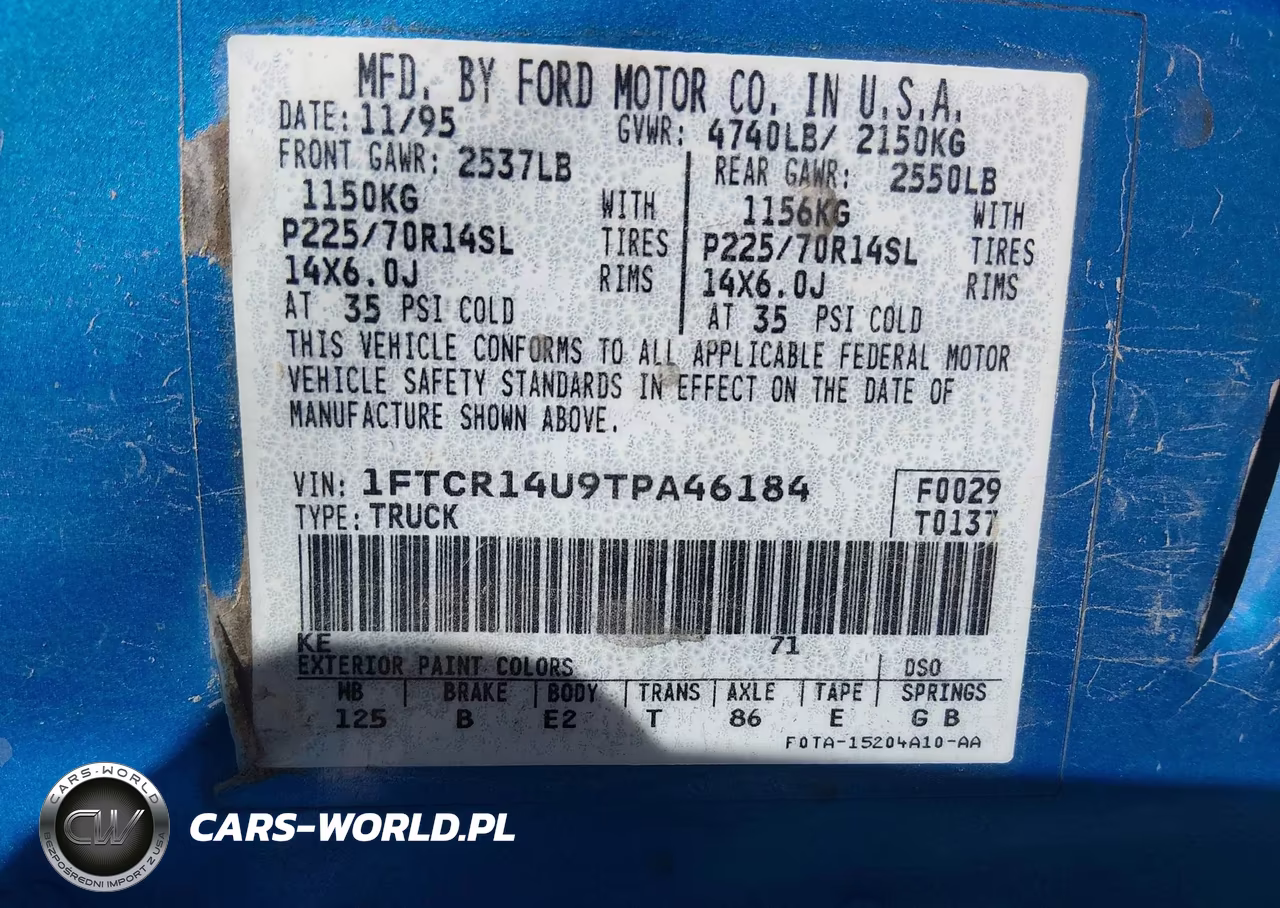 1996 Ford Ranger Super Cab VIN:1FTCR14U9TPA46184 - 9