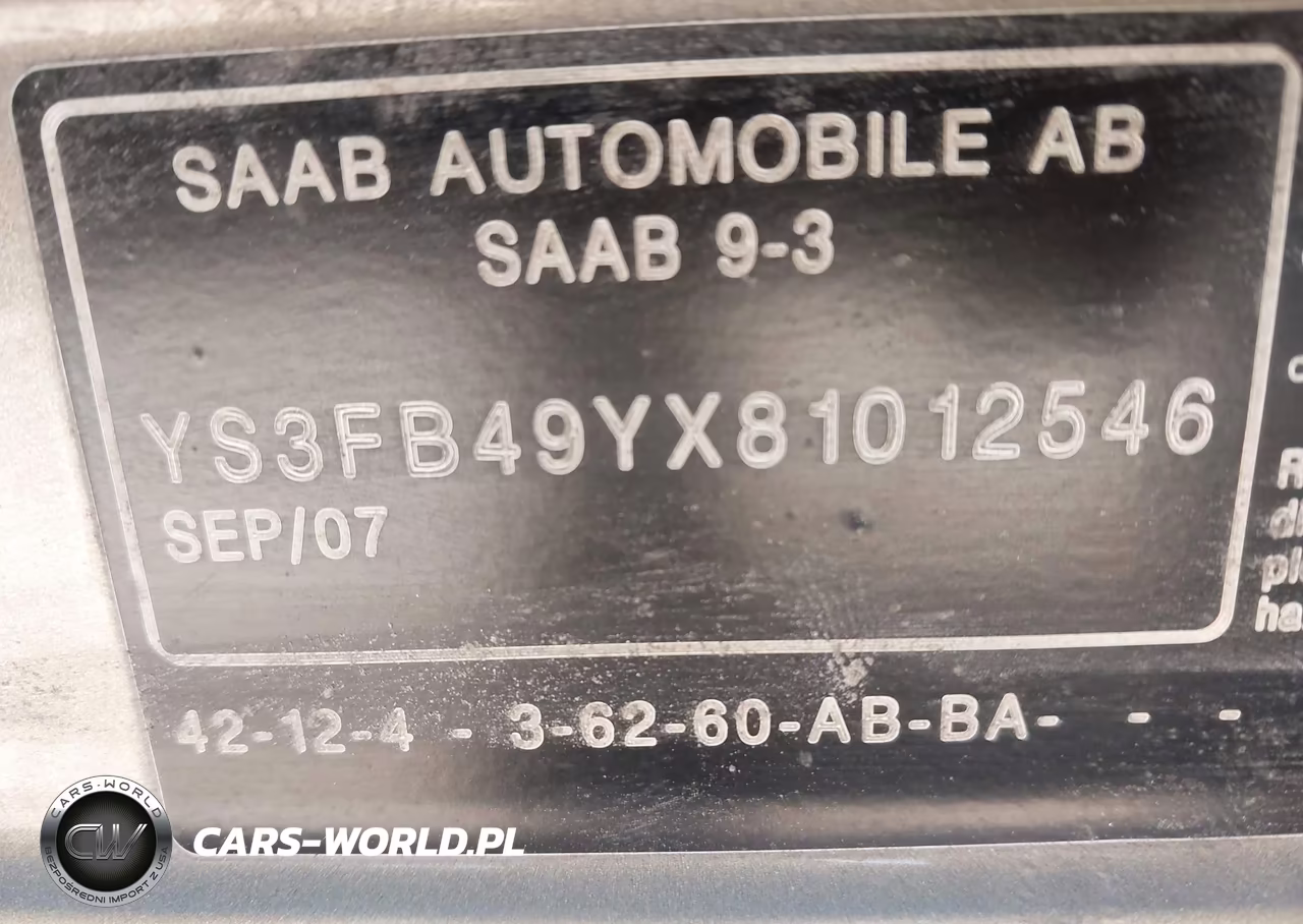 2008 Saab 9-3 2.0T VIN:YS3FB49YX81012546 - 9