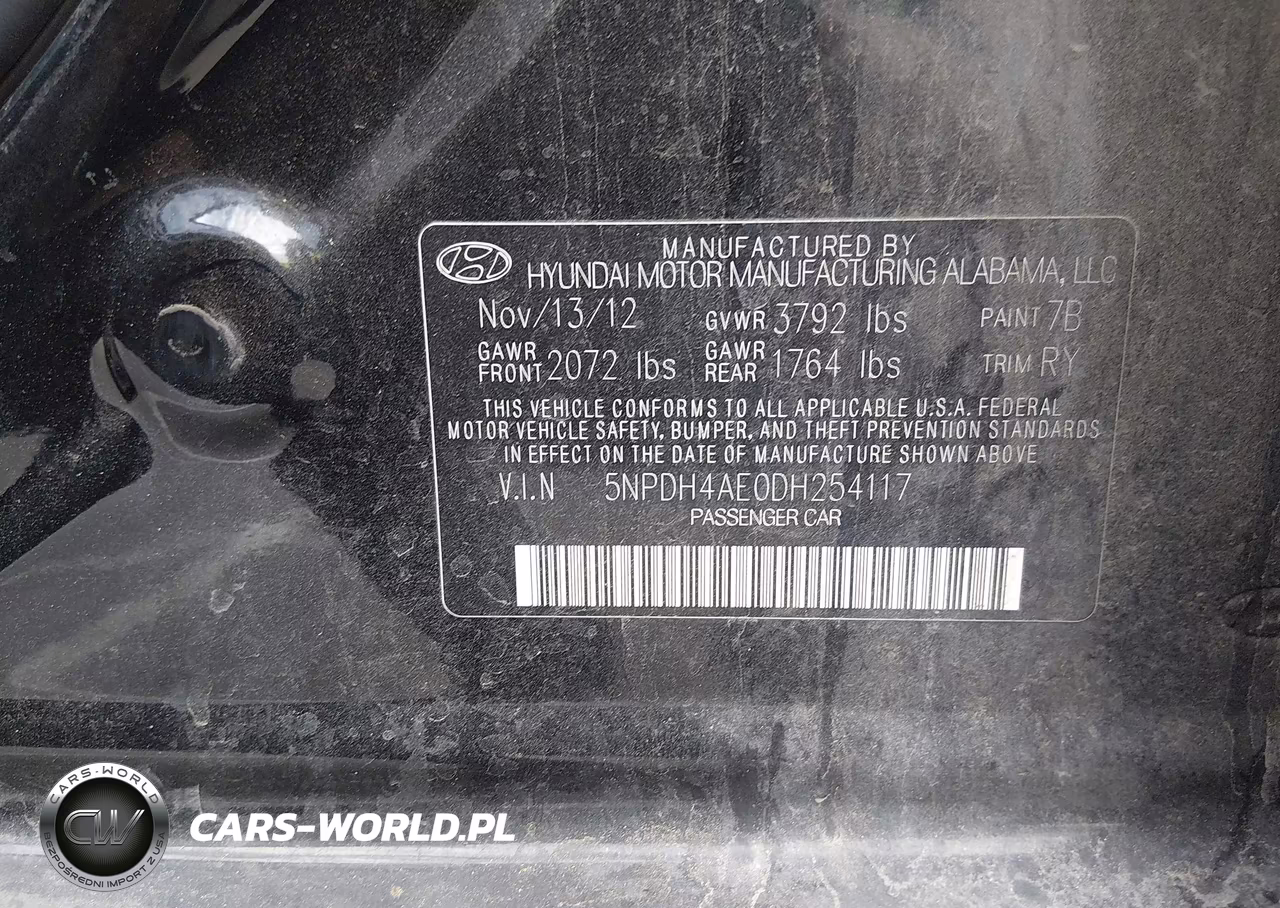 2013 Hyundai Elantra Limited VIN:5NPDH4AE0DH254117 - 9