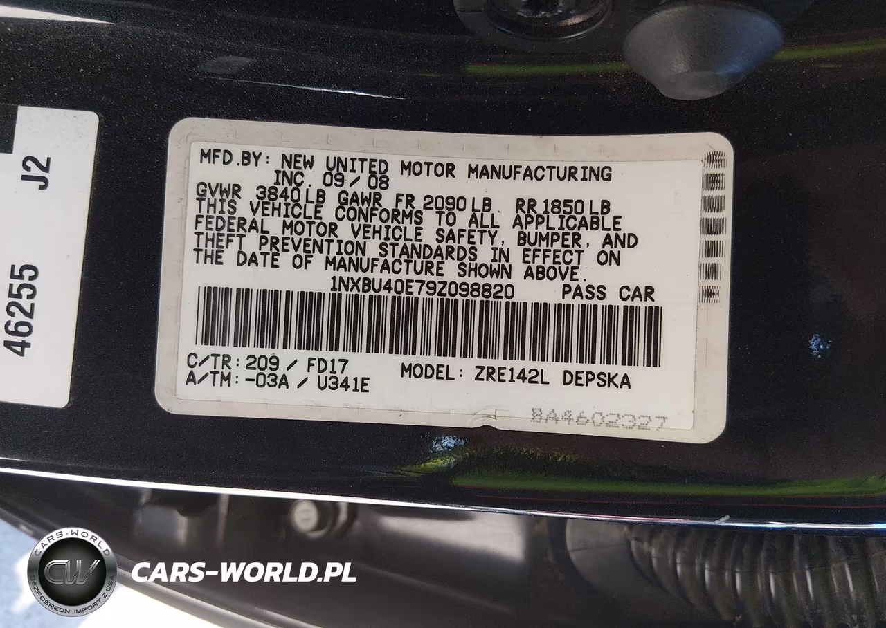 2009 Toyota Corolla S VIN:1NXBU40E79Z098820 - 9