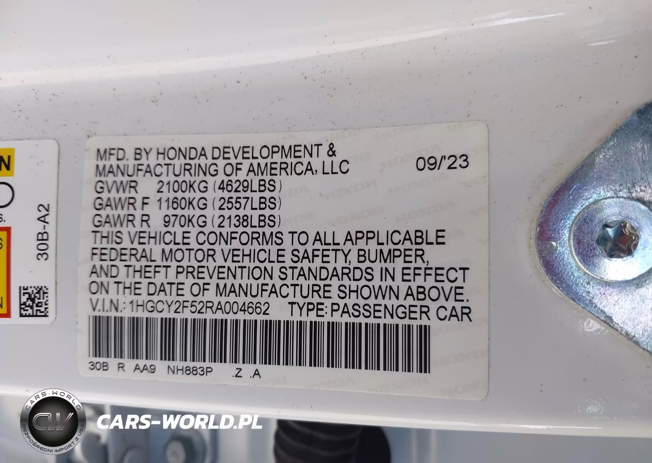 2024 Honda Accord Hybrid Sport VIN:1HGCY2F52RA004662 - 9