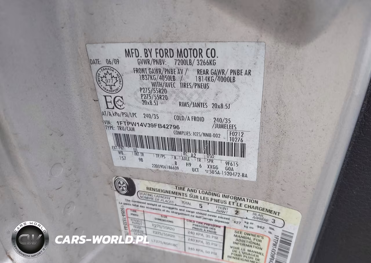 2009 Ford F-150 Platinum VIN:1FTPW14V39FB42796 - 9