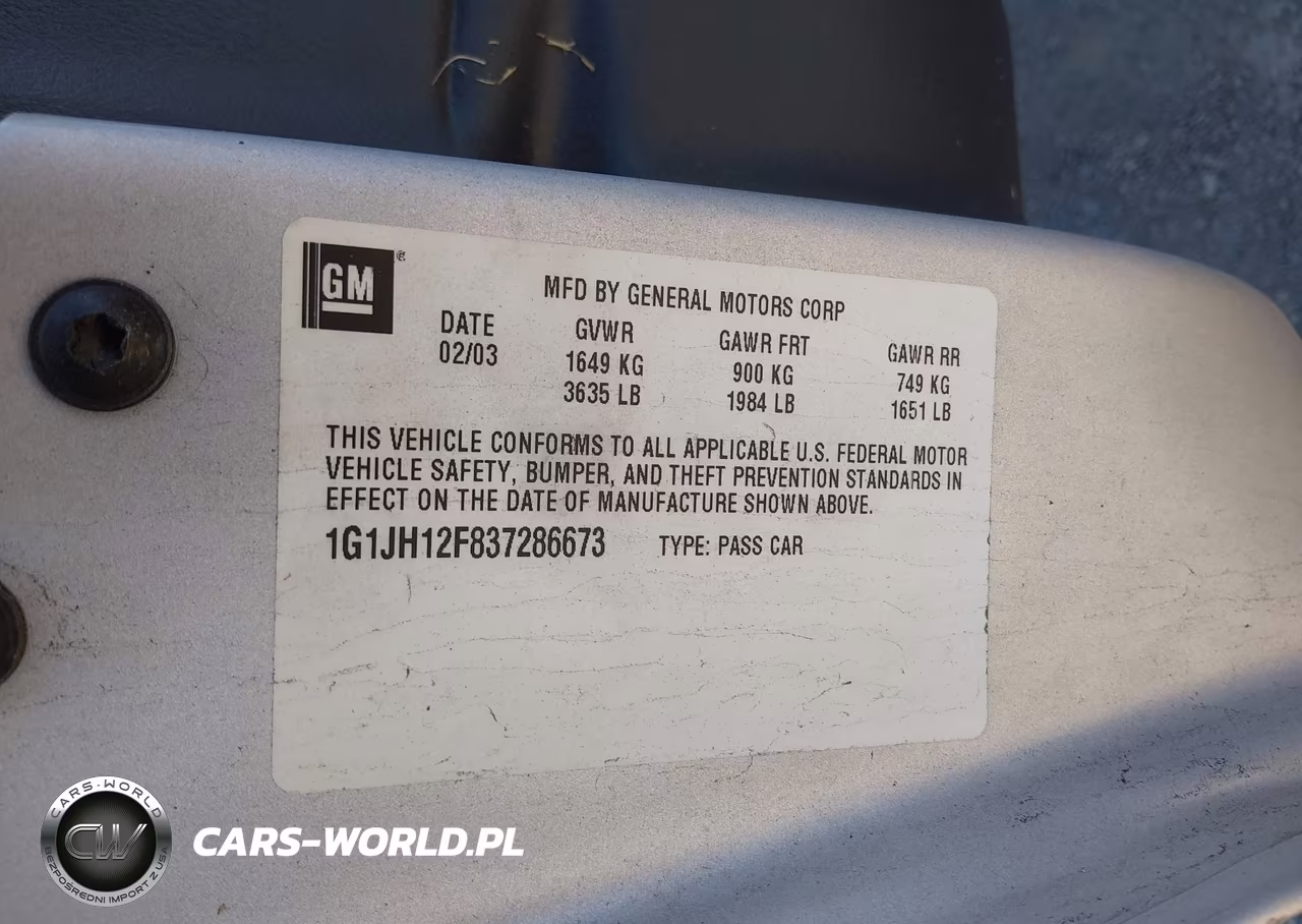 2003 Chevrolet Cavalier Ls Sport VIN:1G1JH12F837286673 - 9