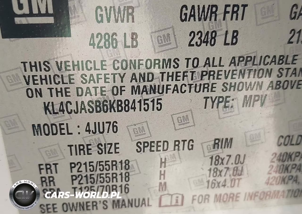 2019 Buick Encore Fwd Preferred VIN:KL4CJASB6KB841515 - 9