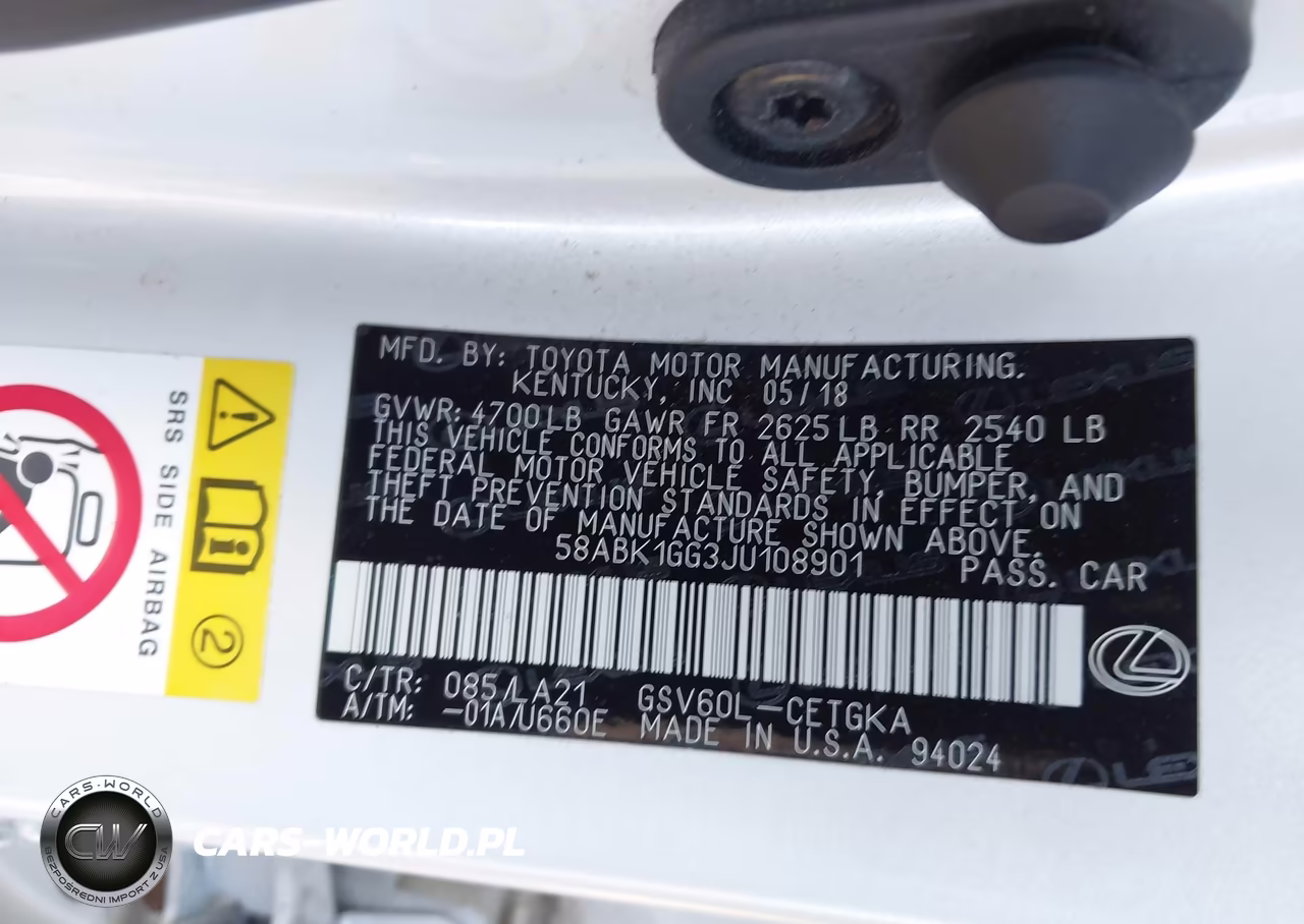 2018 Lexus Es 350 VIN:58ABK1GG3JU108901 - 9