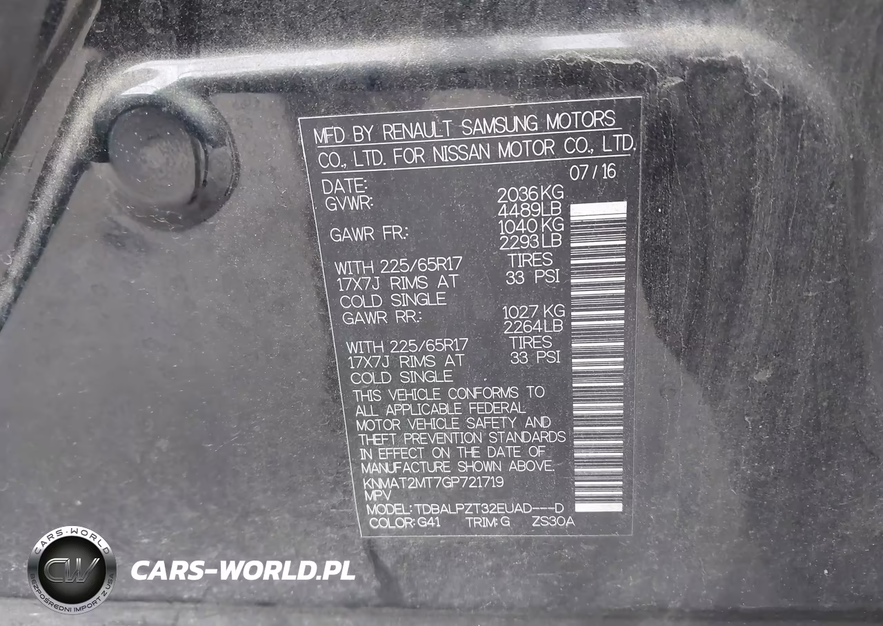 2016 Nissan Rogue S VIN:KNMAT2MT7GP721719 - 9