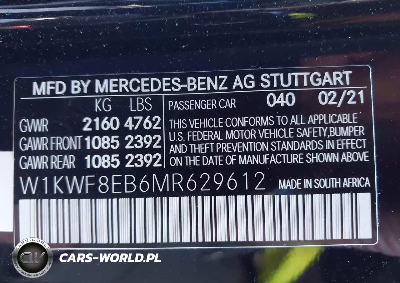 2021 Mercedes-Benz C 300 4Matic VIN:W1KWF8EB6MR629612 - 9