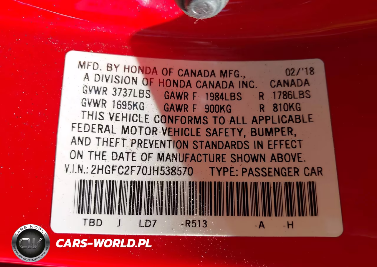 2018 Honda Civic Ex VIN:2HGFC2F70JH538570 - 9