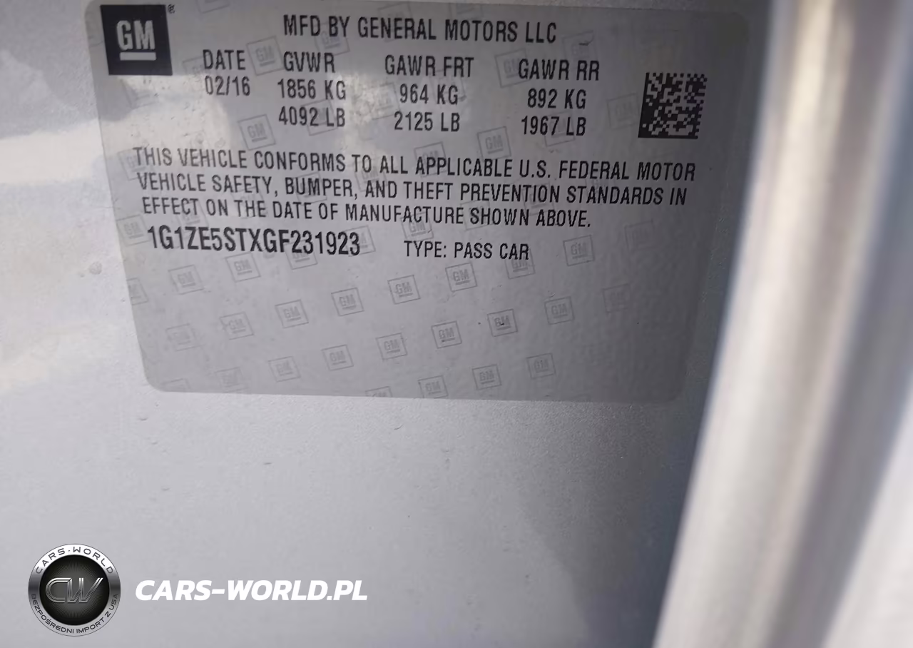 2016 Chevrolet Malibu 1Lt VIN:1G1ZE5STXGF231923 - 9