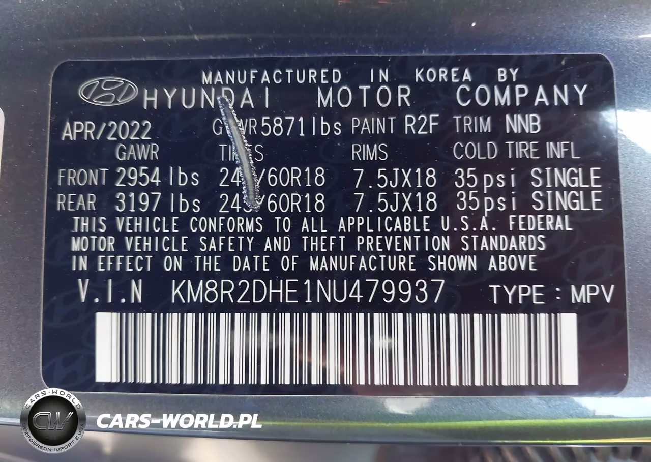 2022 Hyundai Palisade Sel VIN:KM8R2DHE1NU479937 - 9