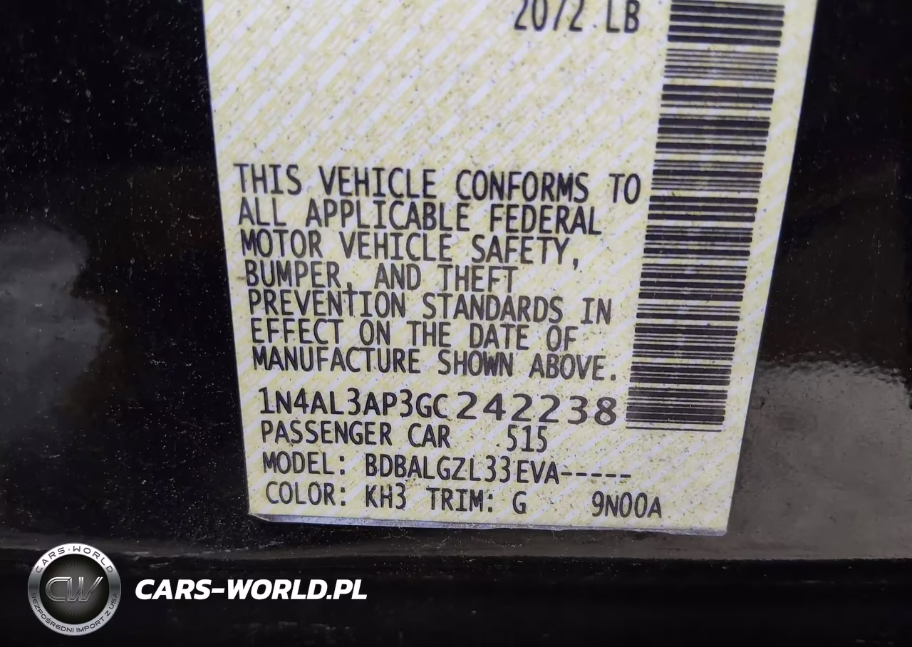 2016 Nissan Altima 2.5-2.5 S-2.5 Sl-2.5 Sr-2.5 Sv VIN:1N4AL3AP3GC242238 - 9