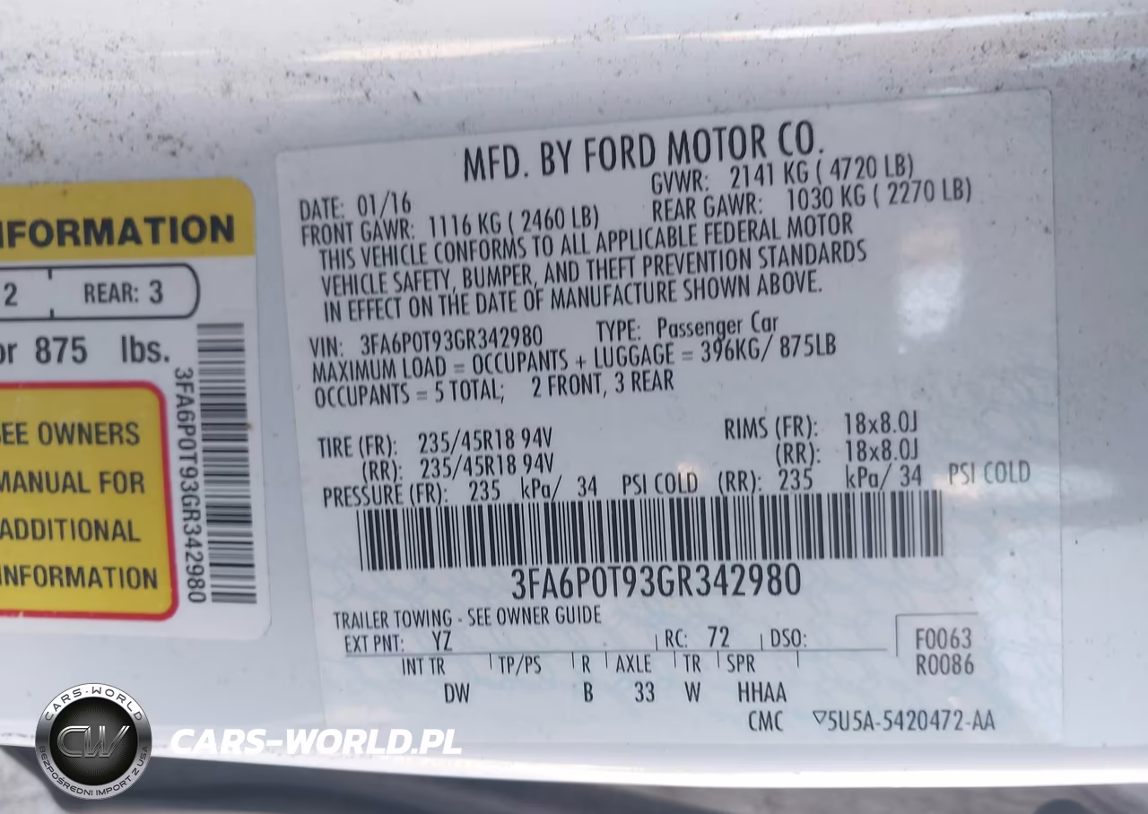 2016 Ford Fusion Se VIN:3FA6P0T93GR342980 - 9