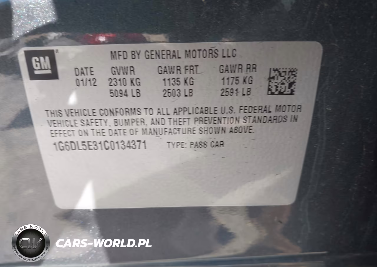 2012 Cadillac Cts Performance VIN:1G6DL5E31C0134371 - 9