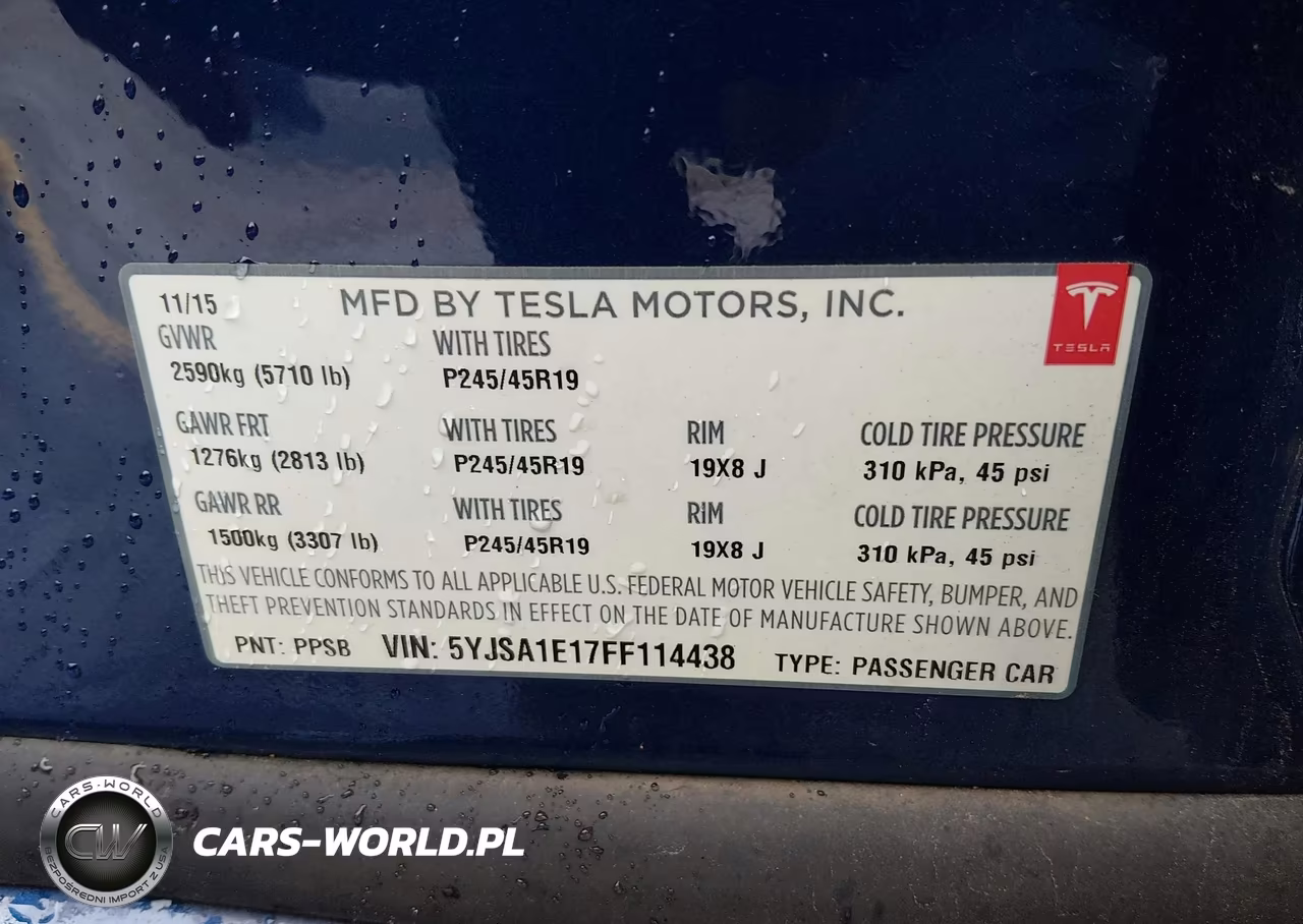 2015 Tesla Model S 60-70-85 VIN:5YJSA1E17FF114438 - 9