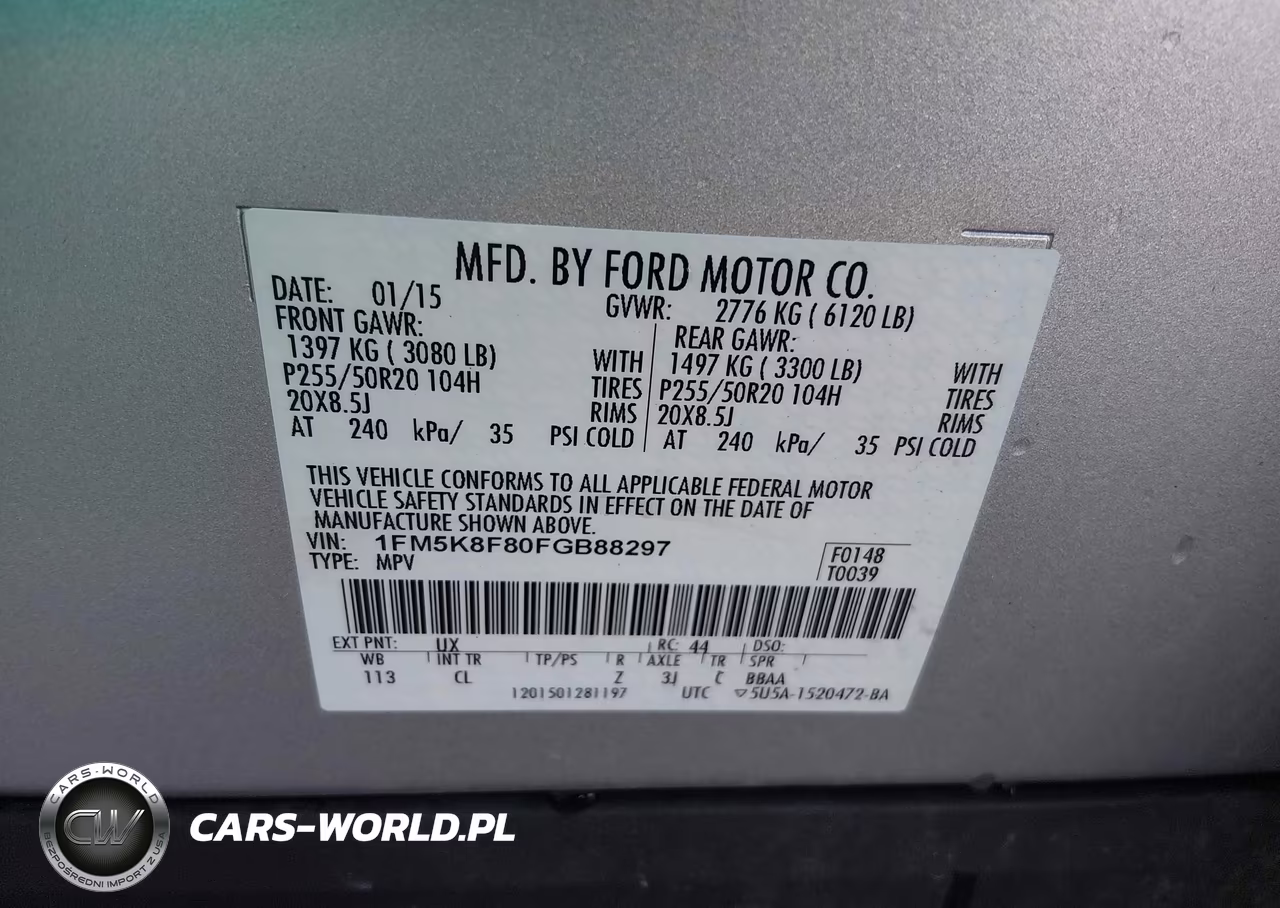 2015 Ford Explorer Limited VIN:1FM5K8F80FGB88297 - 9