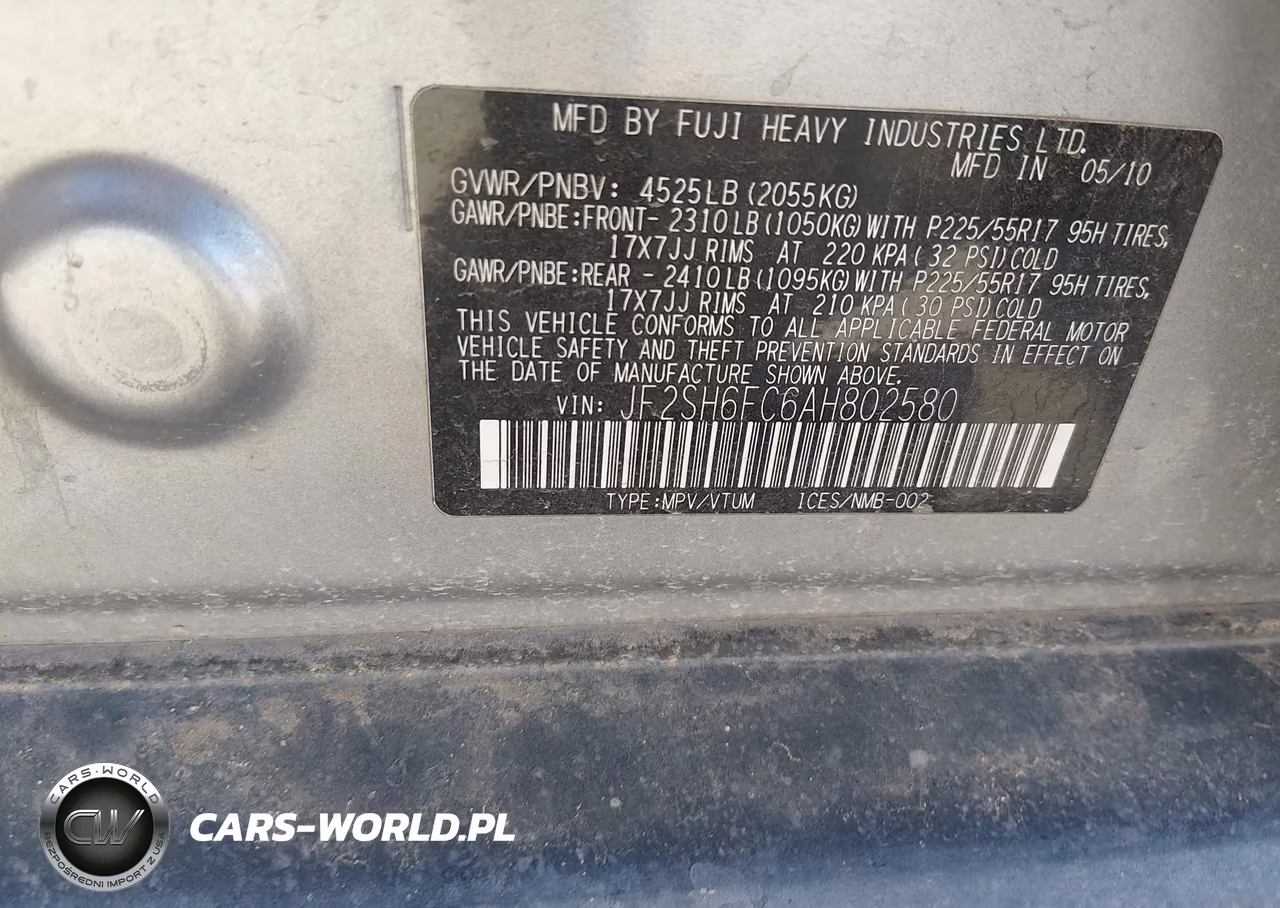 2010 Subaru Forester 2.5Xt Limited VIN:JF2SH6FC6AH802580 - 9