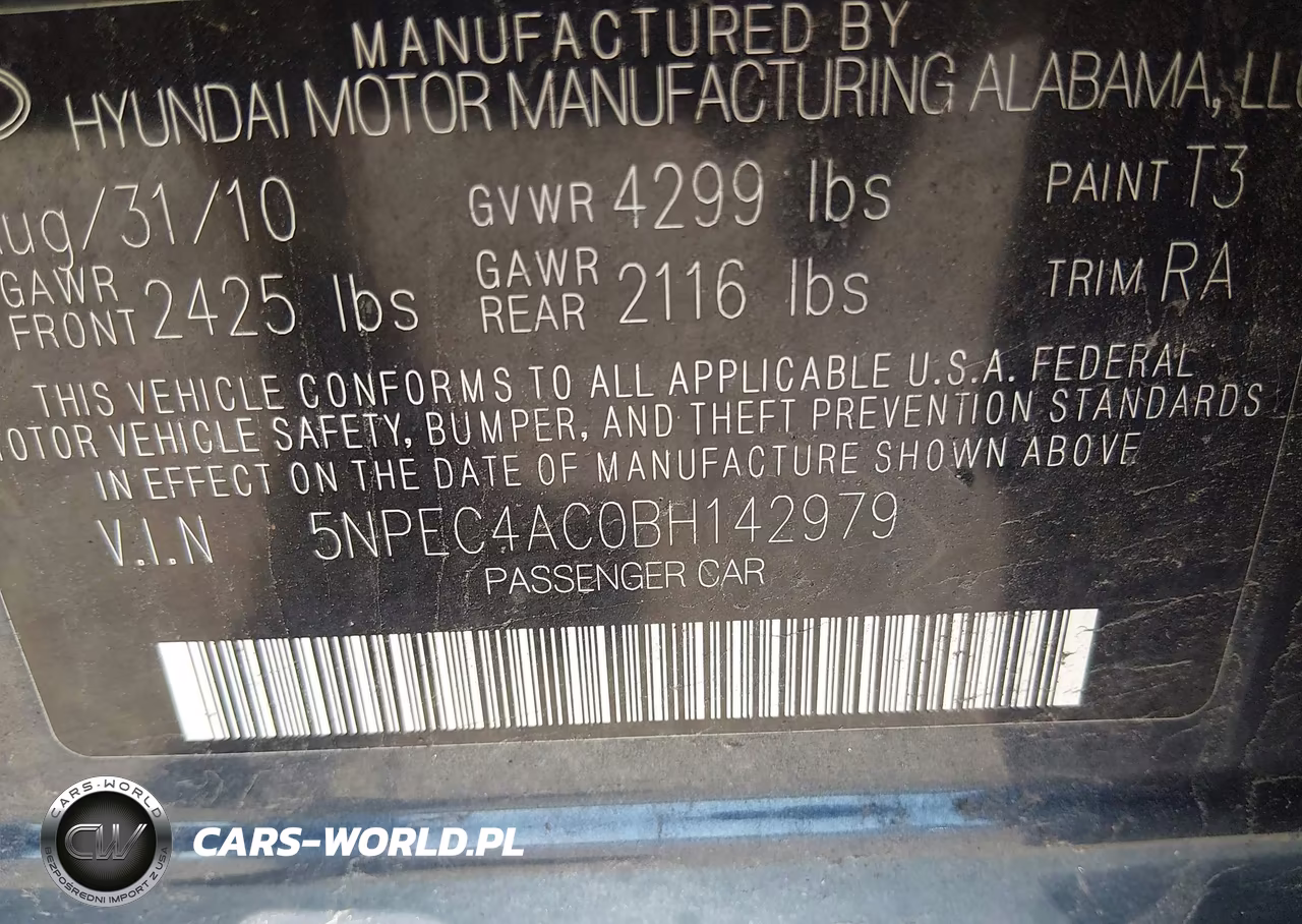 2011 Hyundai Sonata Limited VIN:5NPEC4AC0BH142979 - 9