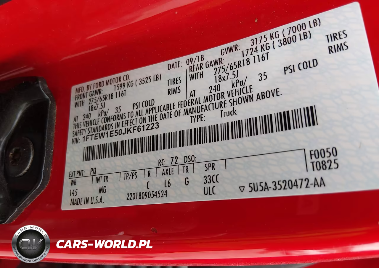 2018 Ford F-150 Xlt VIN:1FTEW1E50JKF61223 - 9