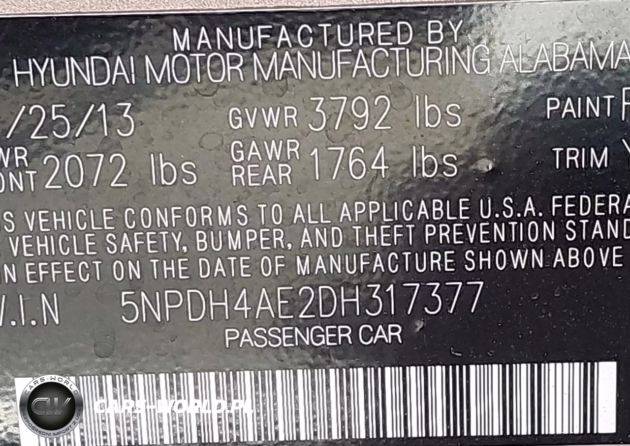 2013 Hyundai Elantra Gls VIN:5NPDH4AE2DH317377 - 9