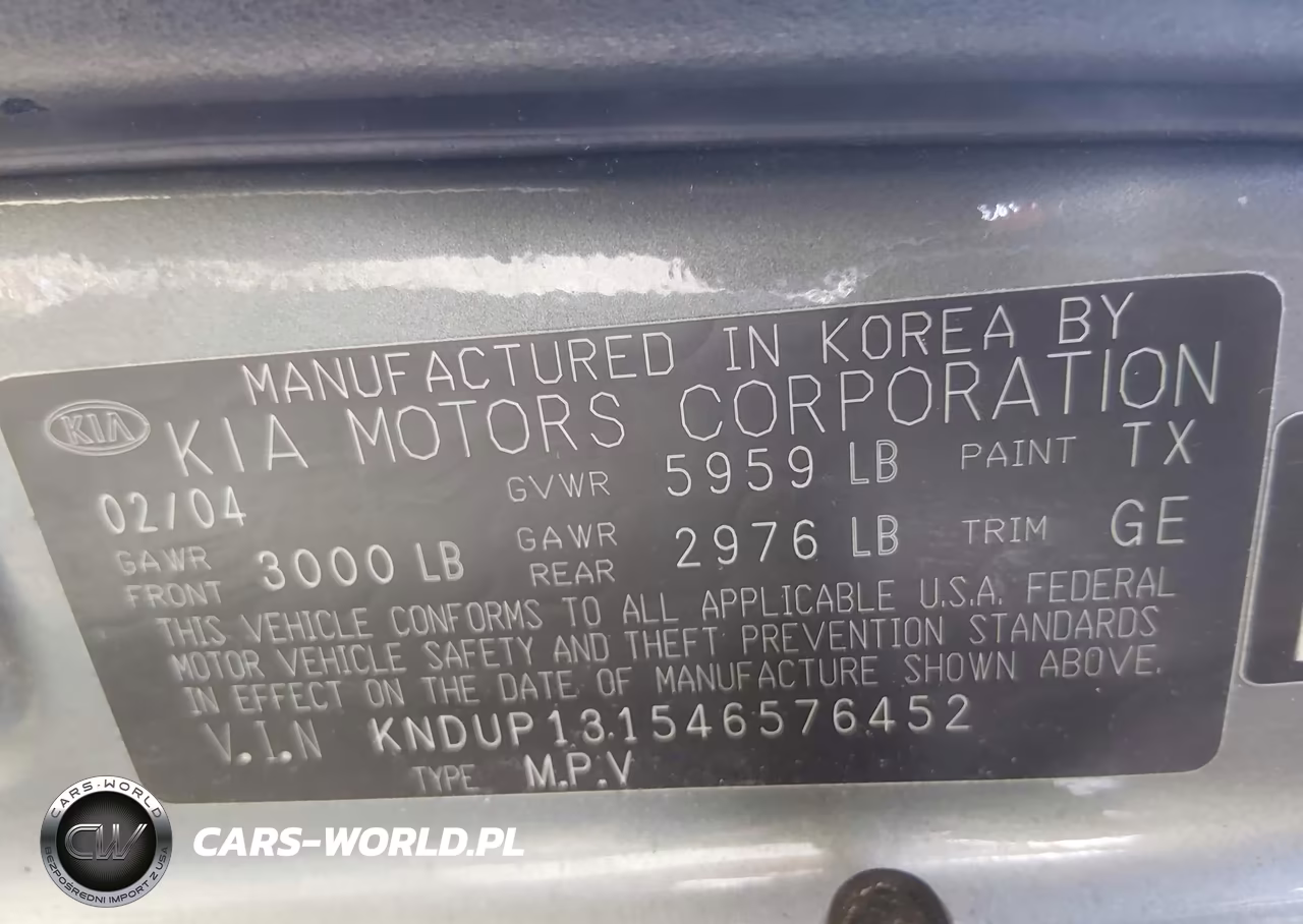 2004 Kia Sedona Ex-Lx VIN:KNDUP131546576452 - 9