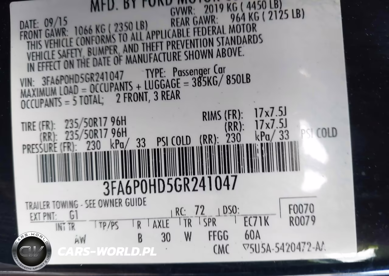 2016 Ford Fusion Se VIN:3FA6P0HD5GR241047 - 9