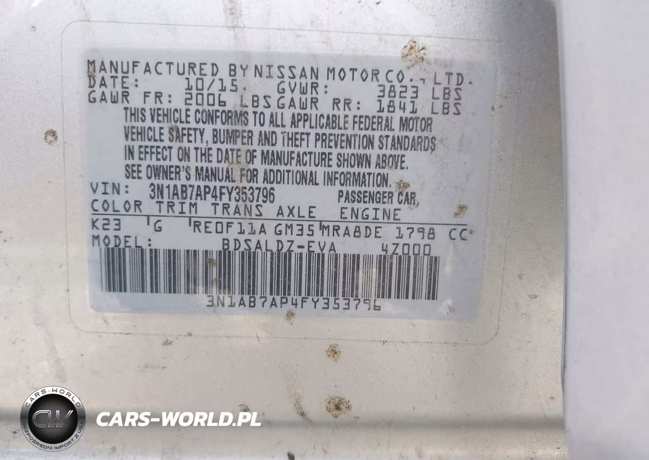 2015 Nissan Sentra Sv VIN:3N1AB7AP4FY353796 - 9