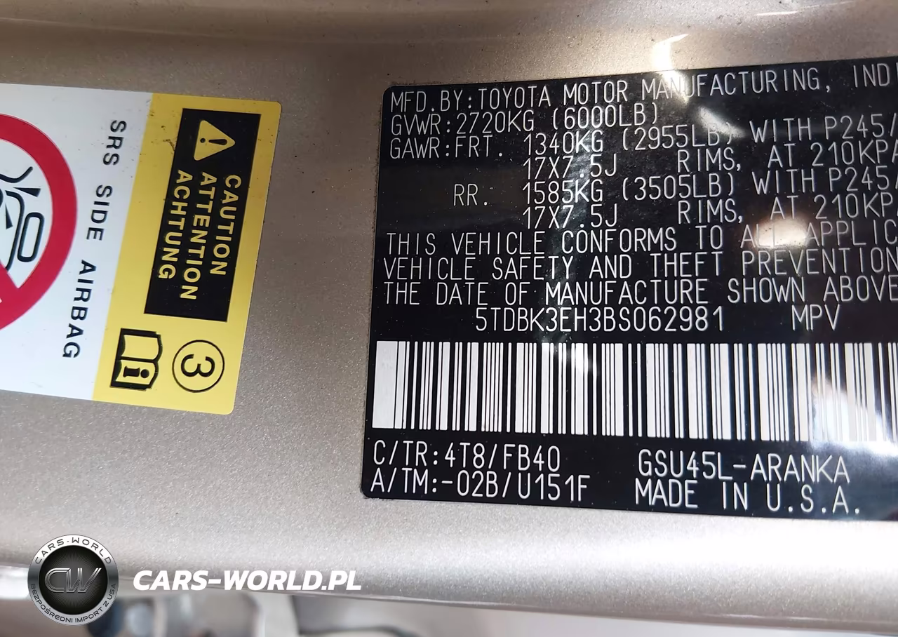 2011 Toyota Highlander Base V6 VIN:5TDBK3EH3BS062981 - 9