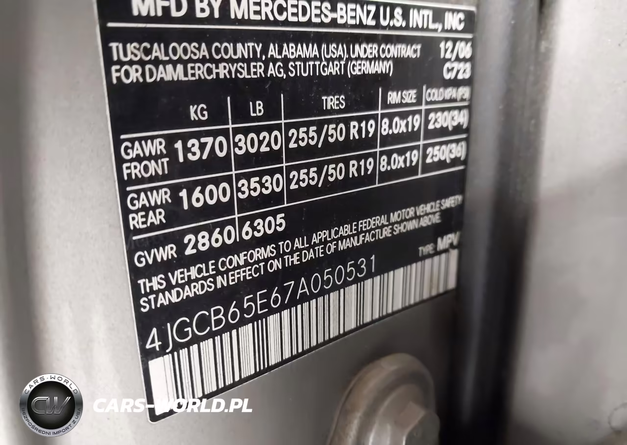 2007 Mercedes-Benz R 350 4Matic VIN:4JGCB65E67A050531 - 9