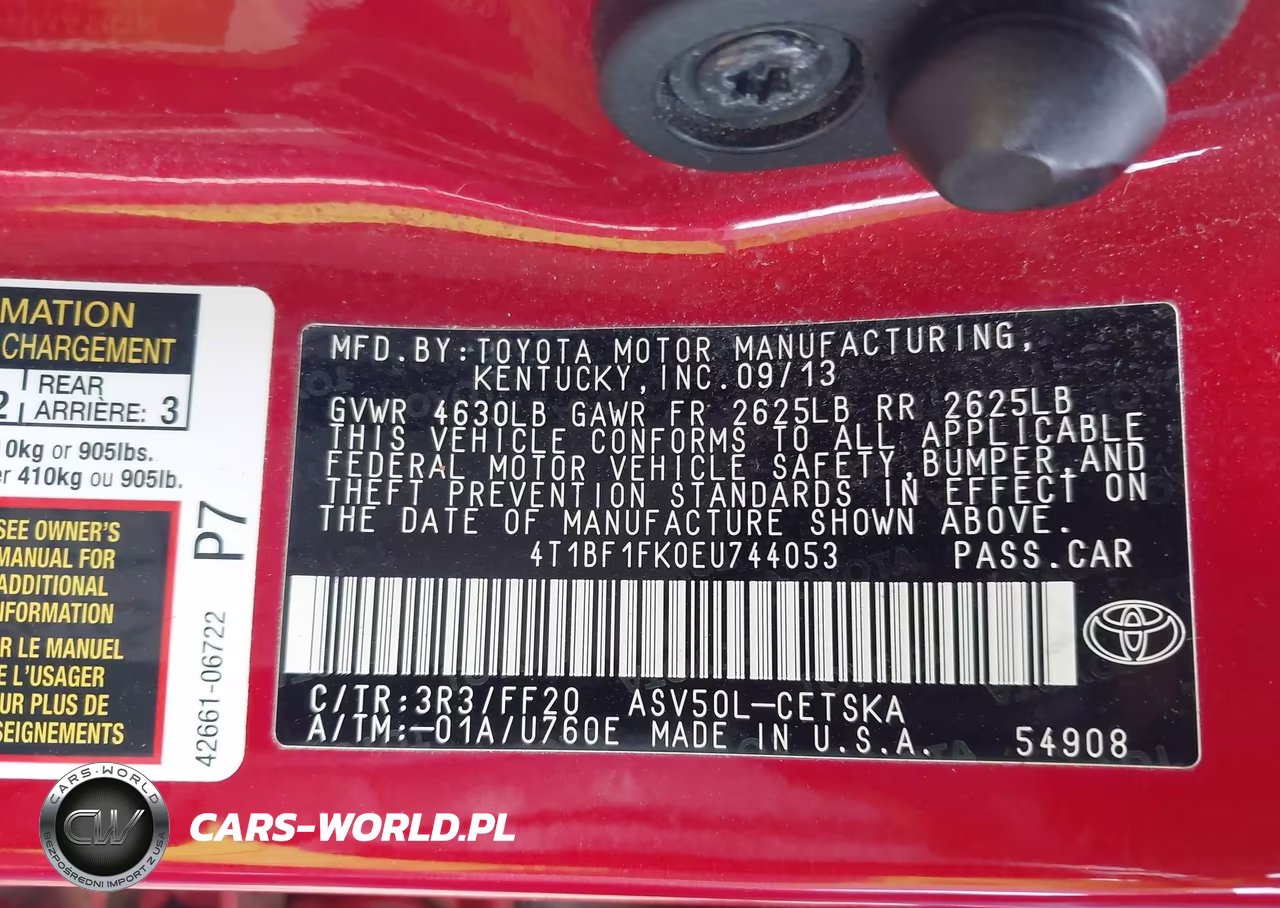 2014 Toyota Camry Se VIN:4T1BF1FK0EU744053 - 9