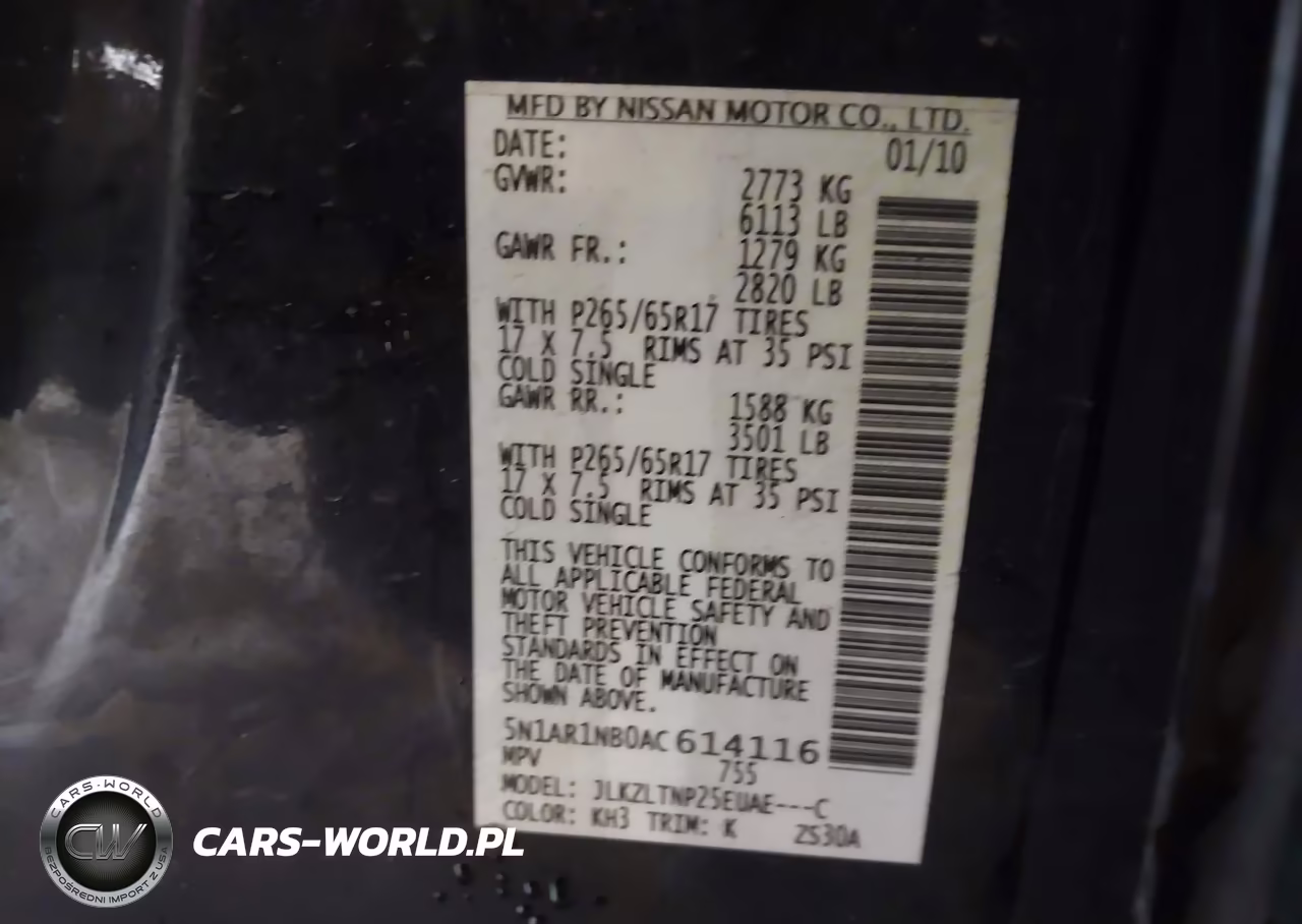 2010 Nissan Pathfinder Se VIN:5N1AR1NB0AC614116 - 8