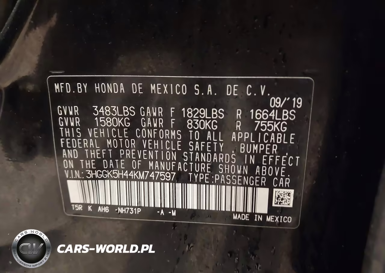 2019 Honda Fit Lx VIN:3HGGK5H44KM747597 - 9