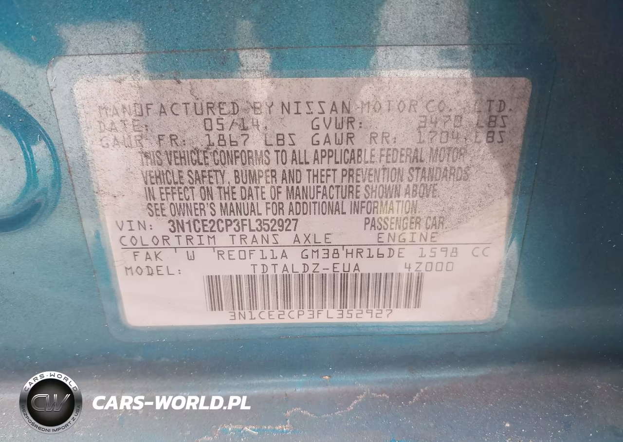 2015 Nissan Versa Note S (Sr)-S Plus-Sl-Sr-Sv VIN:3N1CE2CP3FL352927 - 9