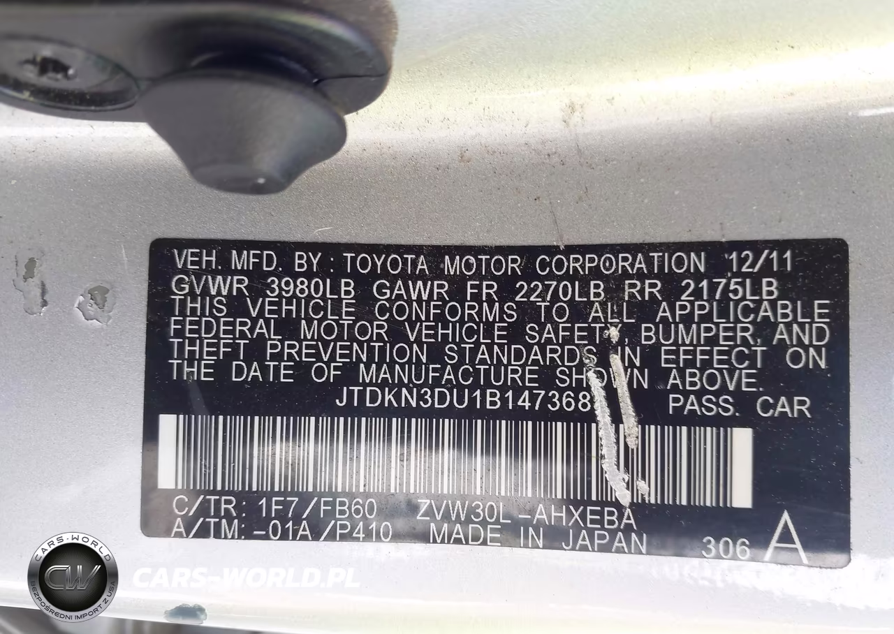2011 Toyota Prius Two VIN:JTDKN3DU1B1473685 - 9