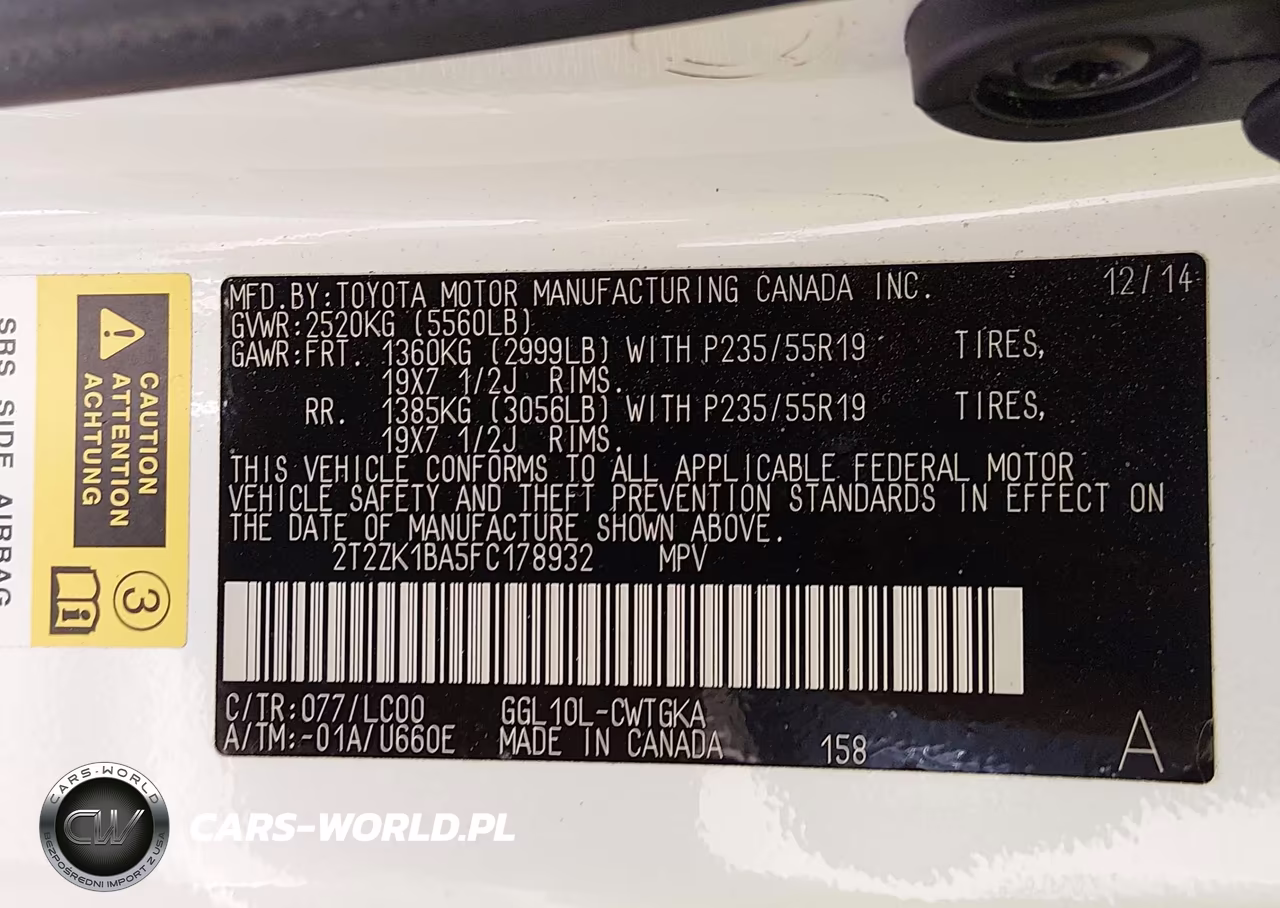 2015 Lexus Rx 350 VIN:2T2ZK1BA5FC178932 - 9
