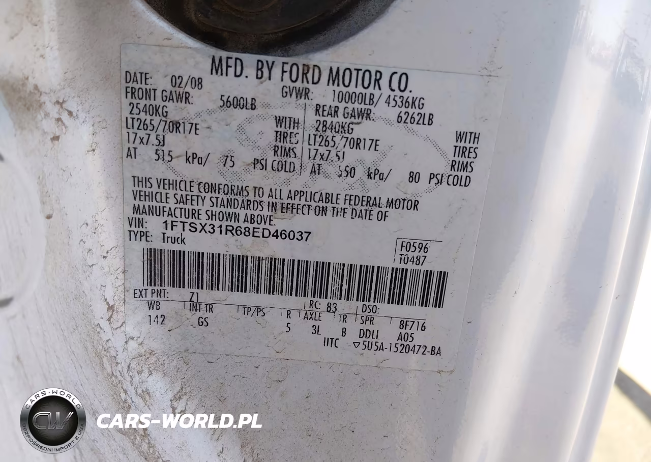 2008 Ford F-350 Fx4-Lariat-Xl-Xlt VIN:1FTSX31R68ED46037 - 9