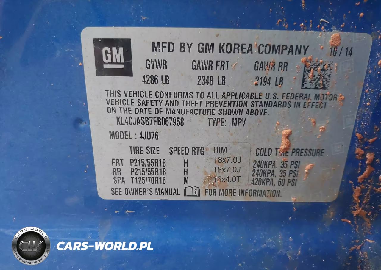 2015 Buick Encore VIN:KL4CJASB7FB067958 - 9