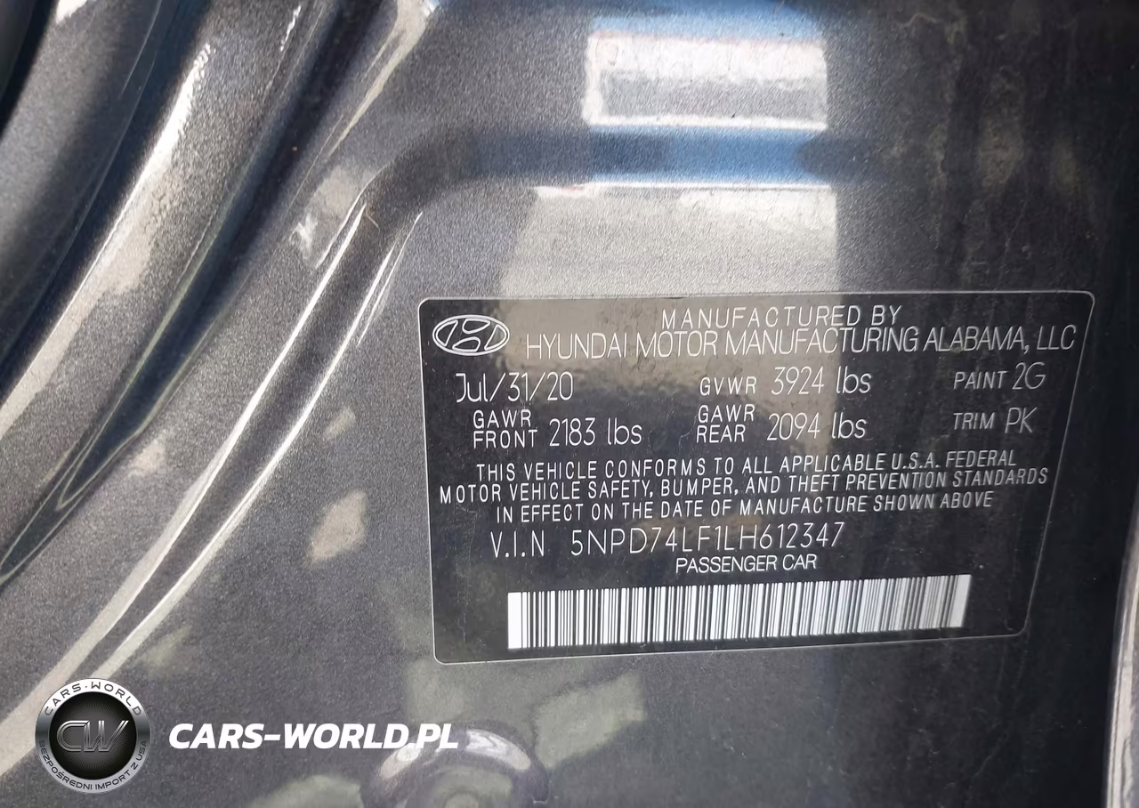 2020 Hyundai Elantra Se VIN:5NPD74LF1LH612347 - 9