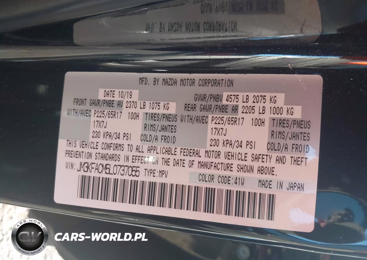 2020 Mazda Cx-5 Touring VIN:JM3KFACM5L0737055 - 9