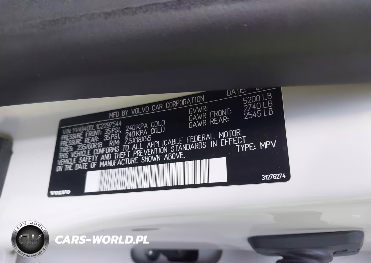 2012 Volvo Xc60 3.2-3.2 Platinum-3.2 Premier-3.2 Premier Plus VIN:YV4940DL1C2297544 - 9