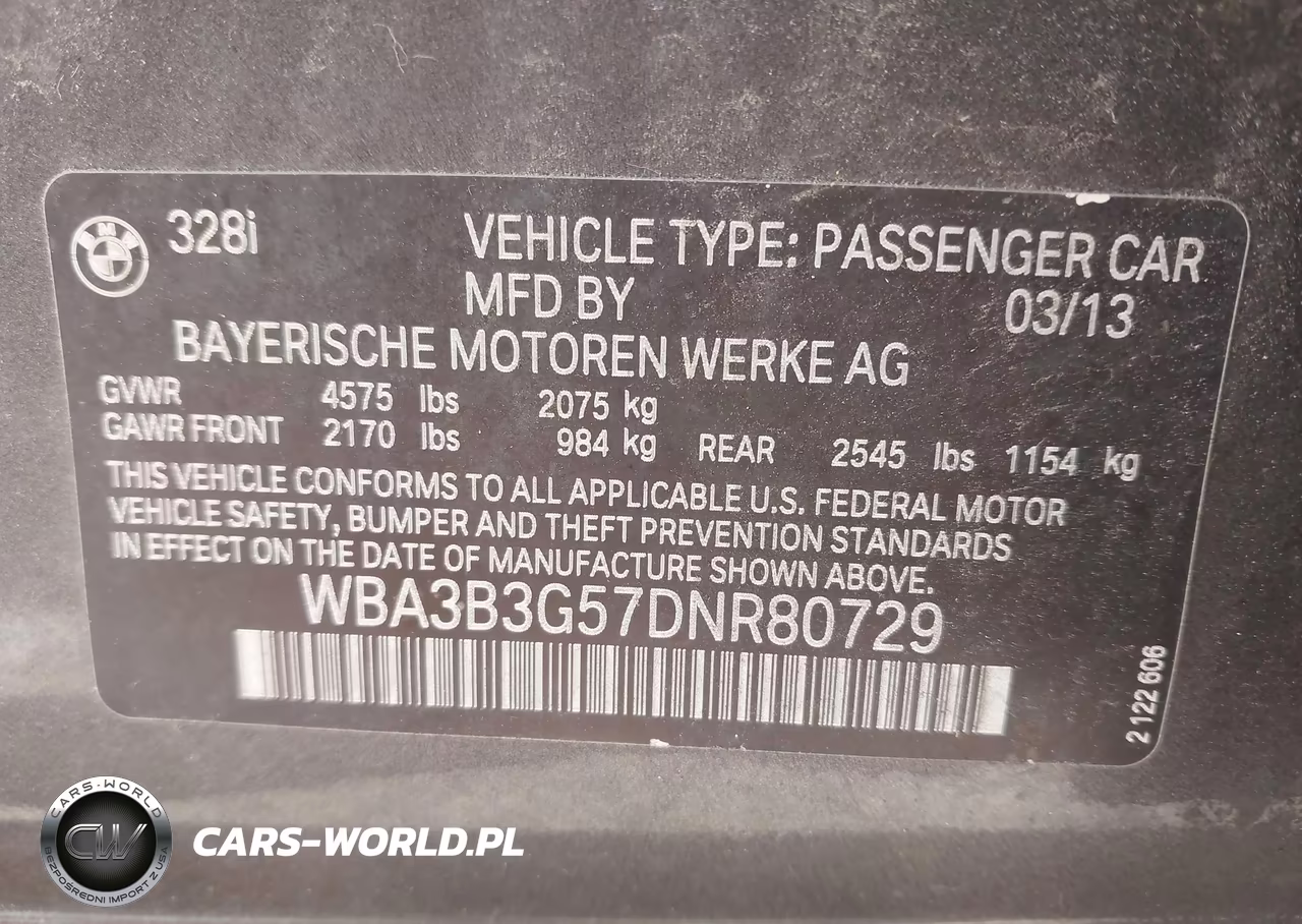 2013 BMW 328I xDrive VIN:WBA3B3G57DNR80729 - 9