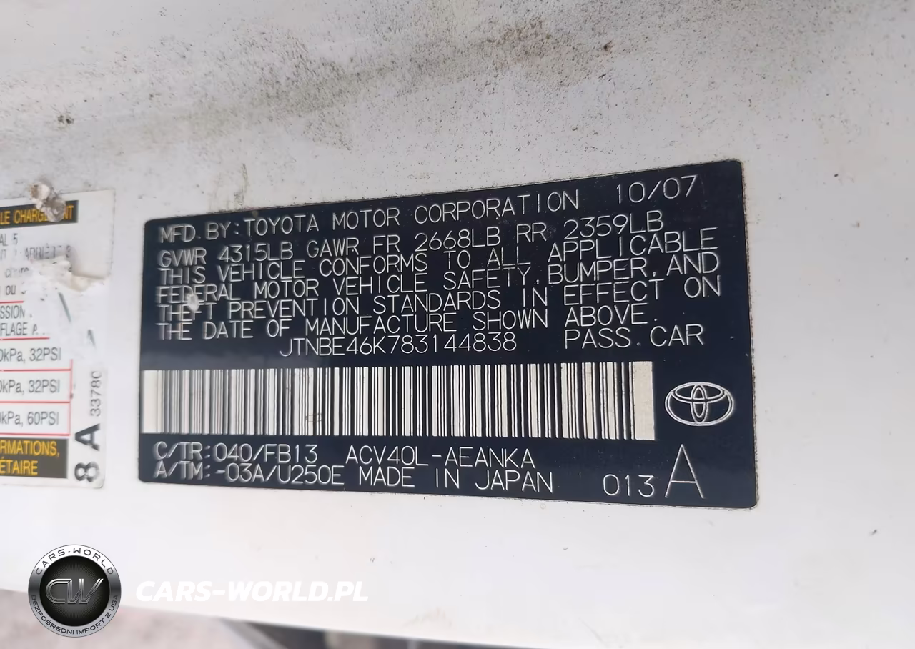 2008 Toyota Camry Le-Se-Xle VIN:JTNBE46K783144838 - 9