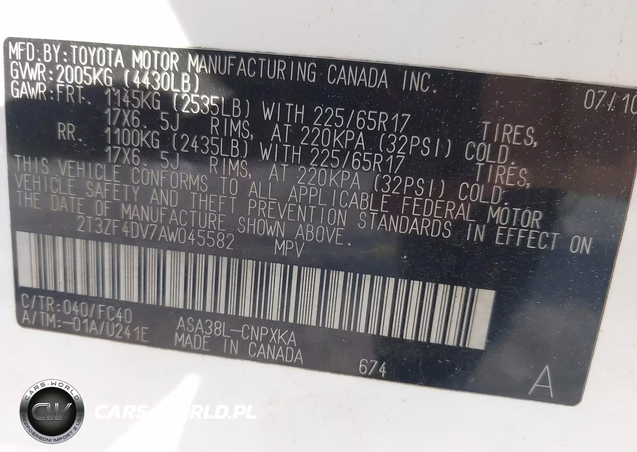 2010 Toyota Rav4 VIN:2T3ZF4DV7AW045582 - 9