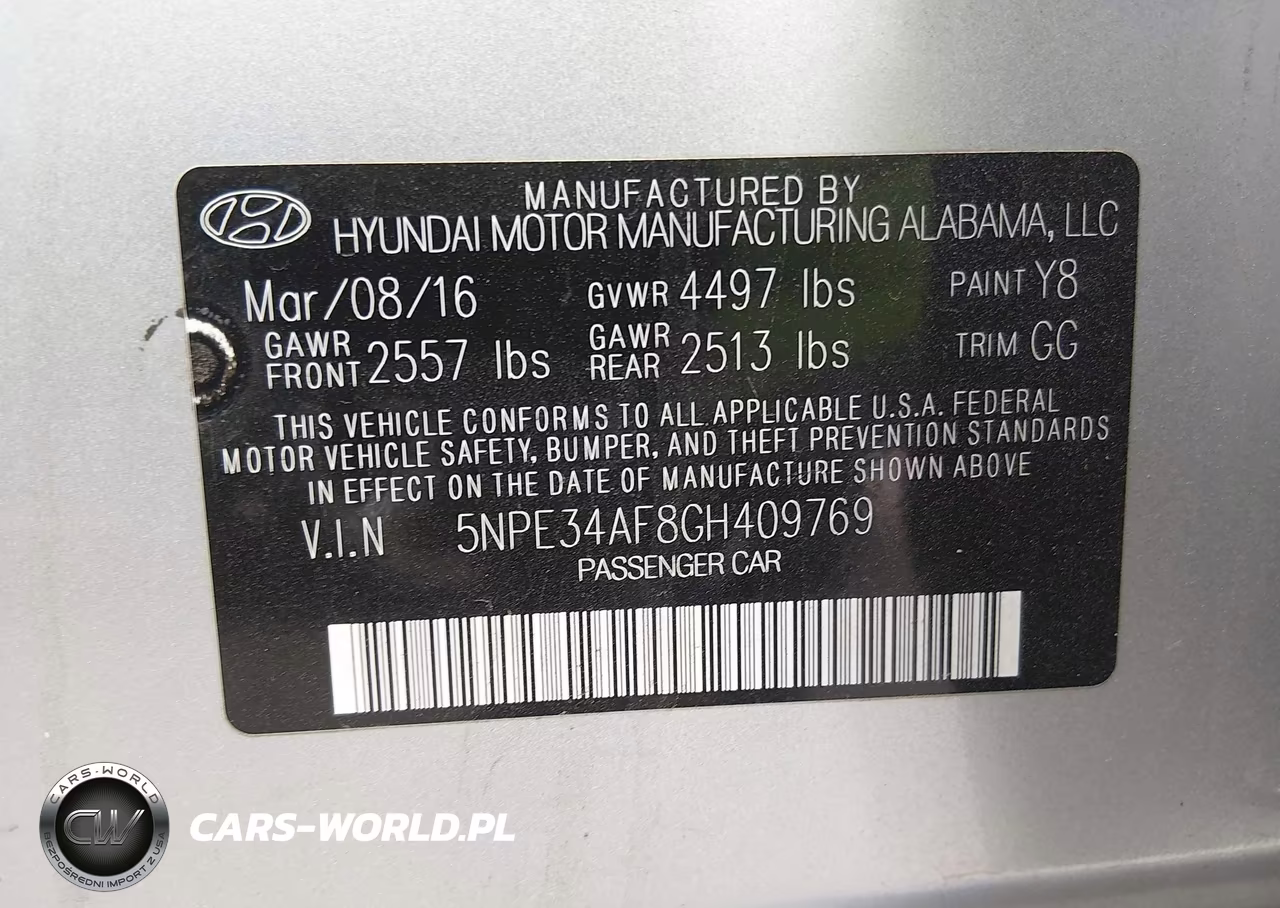 2016 Hyundai Sonata Sport VIN:5NPE34AF8GH409769 - 9