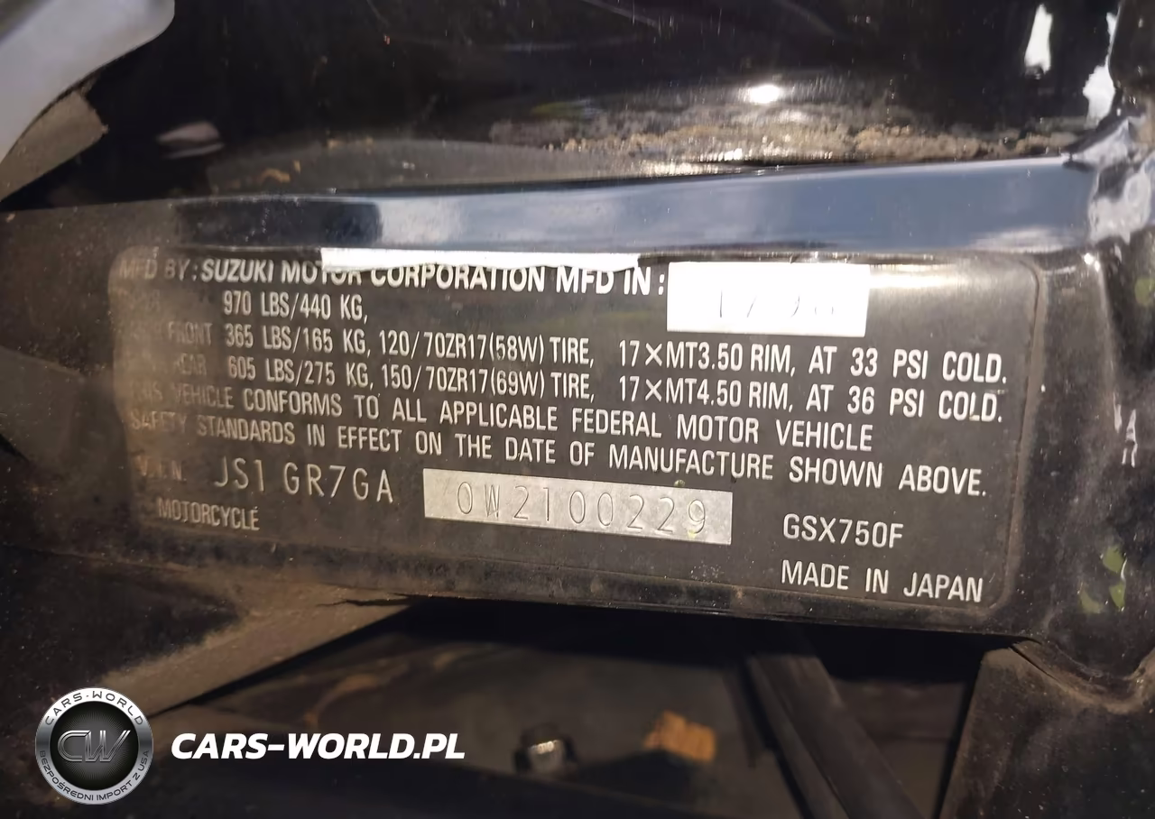 1998 Suzuki Gsx750 F VIN:JS1GR7GA0W2100229 - 10
